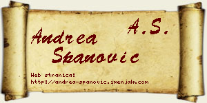 Andrea Španović vizit kartica